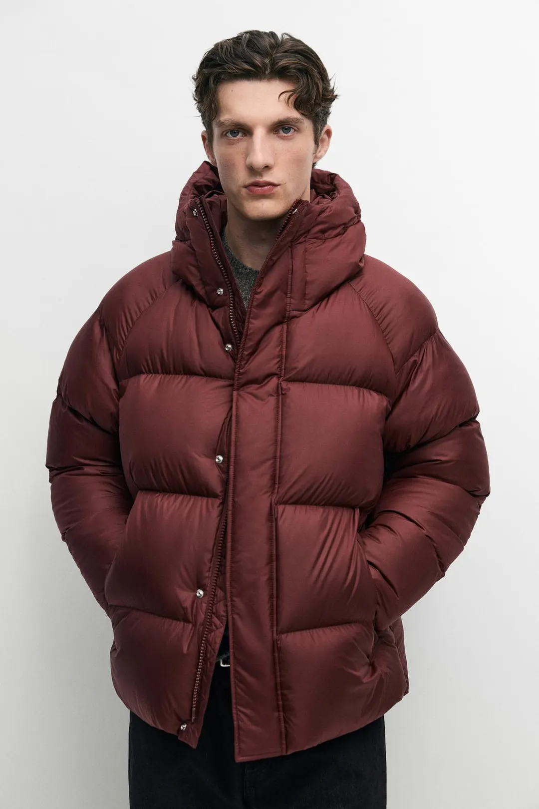 Пуховик с капюшоном, Massimo Dutti