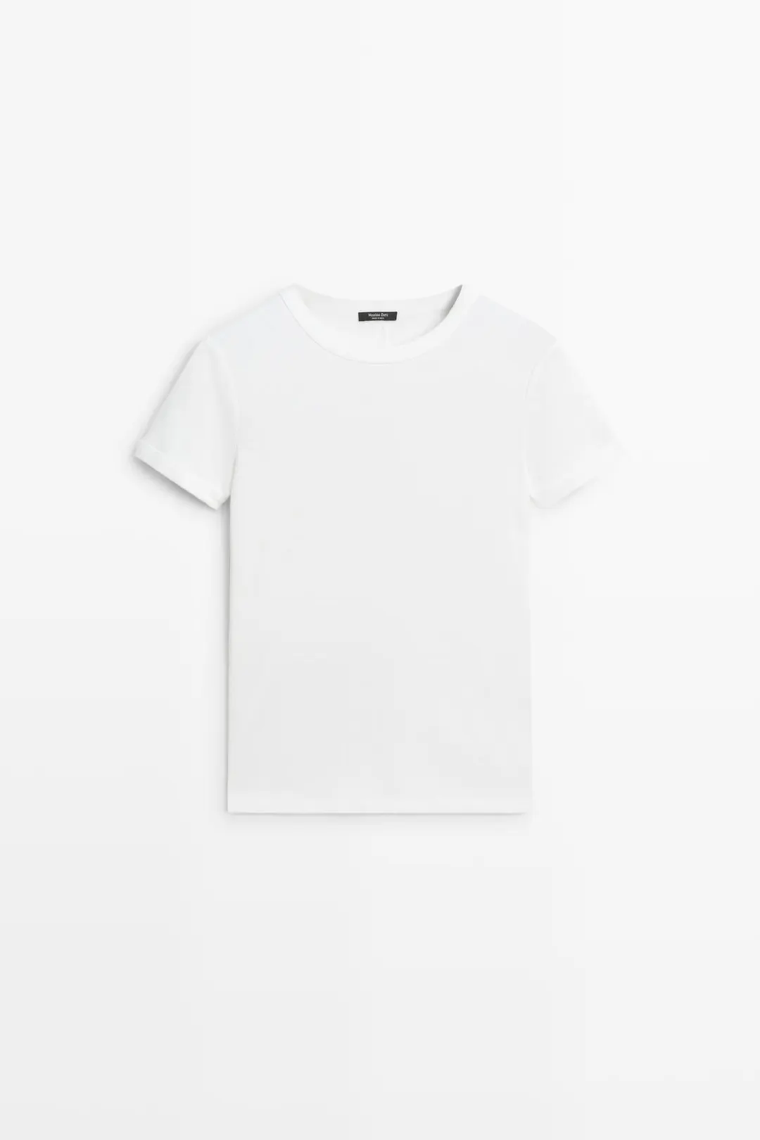 Футболка в рубчик с короткими рукавами, Massimo Dutti