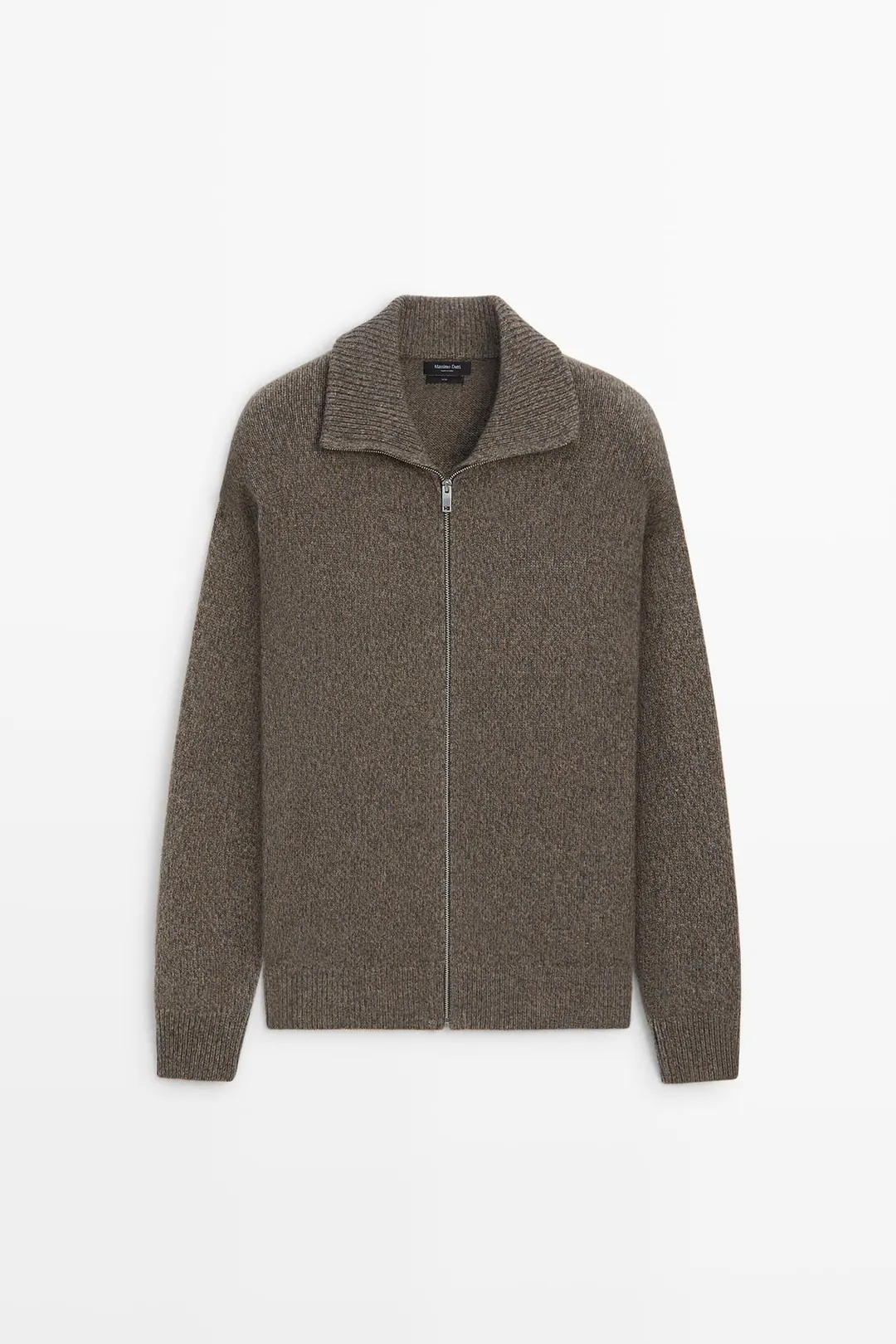 Кардиган из 100% шерсти на молнии, Massimo Dutti