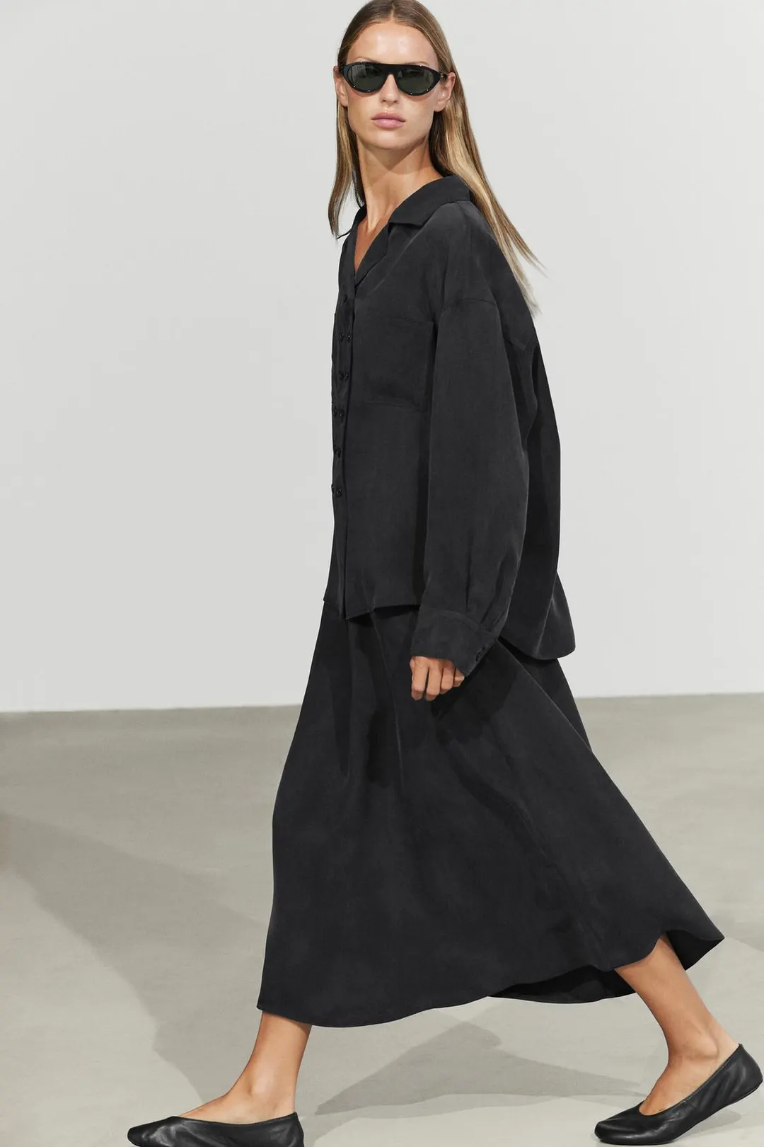 Объемная юбка миди, Massimo Dutti