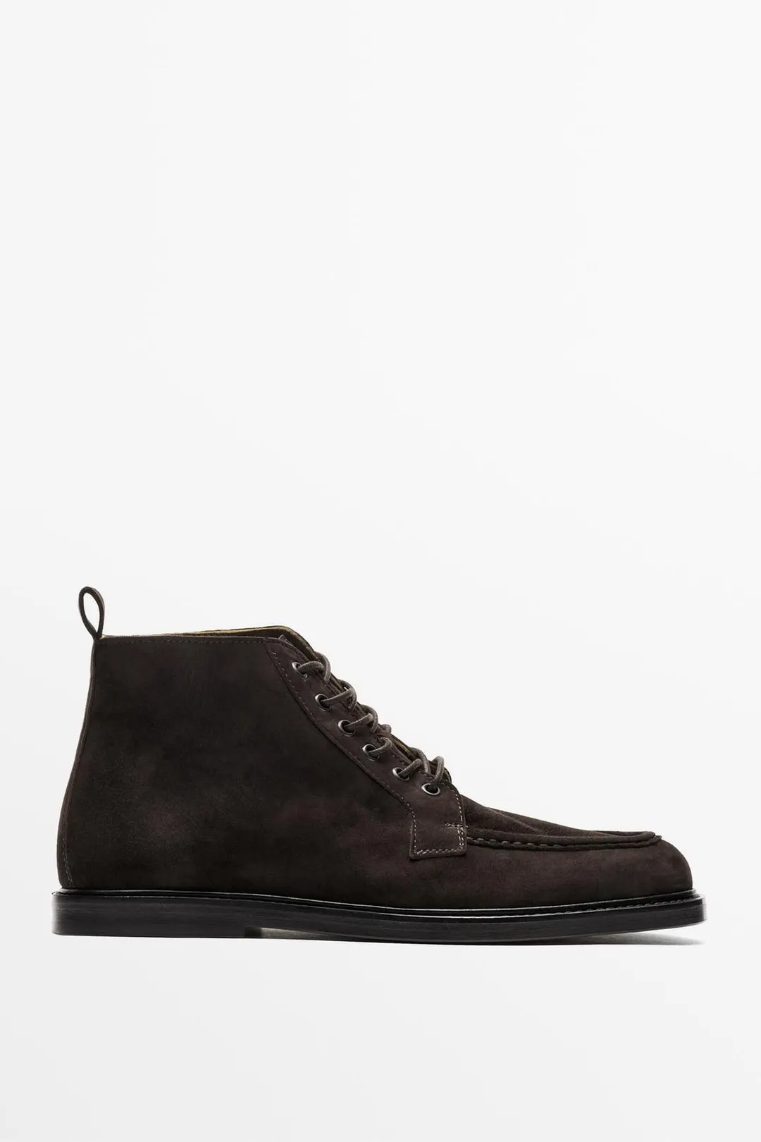 Мягкие замшевые ботильоны, Massimo Dutti