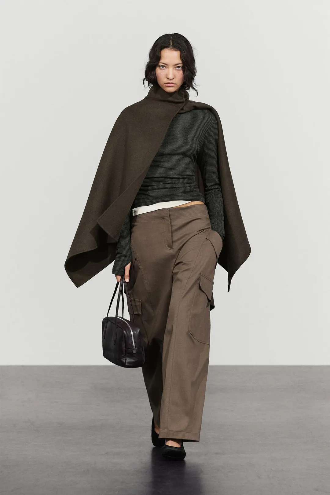 Брюки карго из смесового хлопка, Massimo Dutti