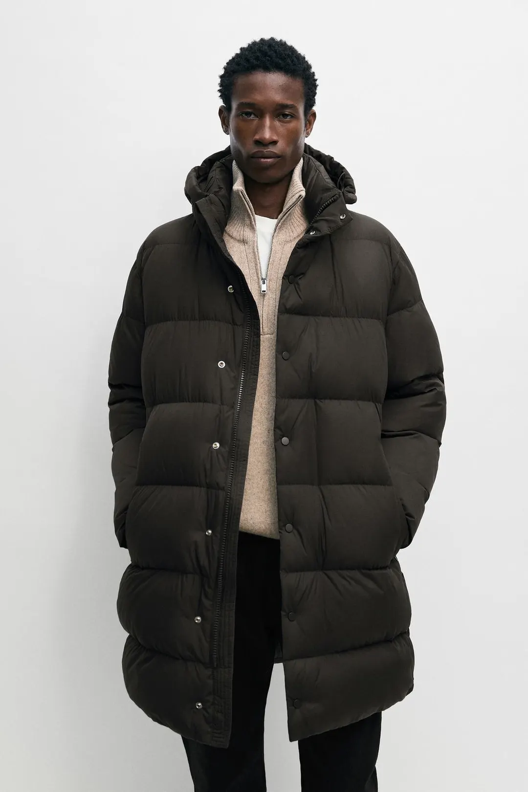 Пуховик с капюшоном, Massimo Dutti
