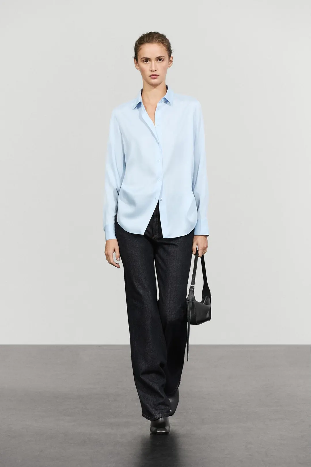 Струящаяся рубашка из лиоцелла, Massimo Dutti