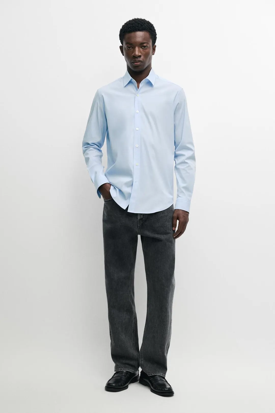 Рубашка стандартного кроя из эластичного хлопка, Massimo Dutti