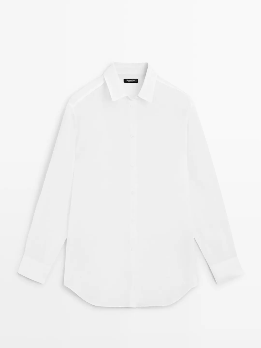 Рубашка из струящейся ткани с отложным воротником, Massimo Dutti
