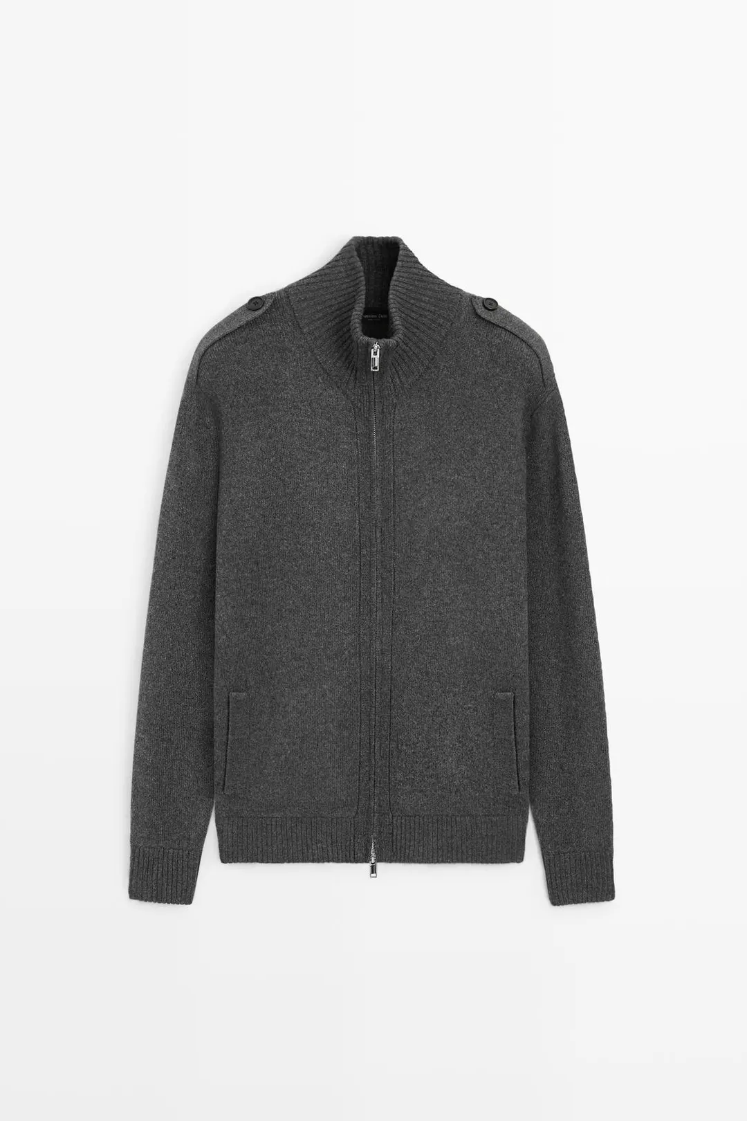 Вязаный кардиган с хлястиком на пуговице, Massimo Dutti