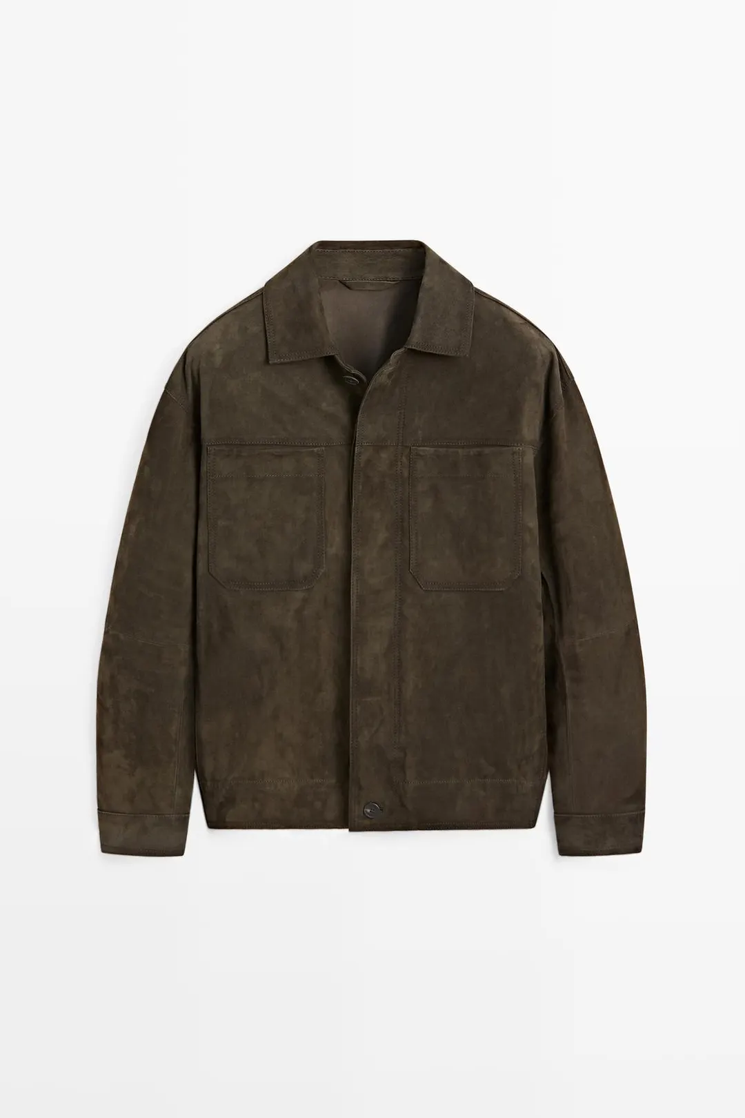 Замшевая куртка свободного кроя, Massimo Dutti