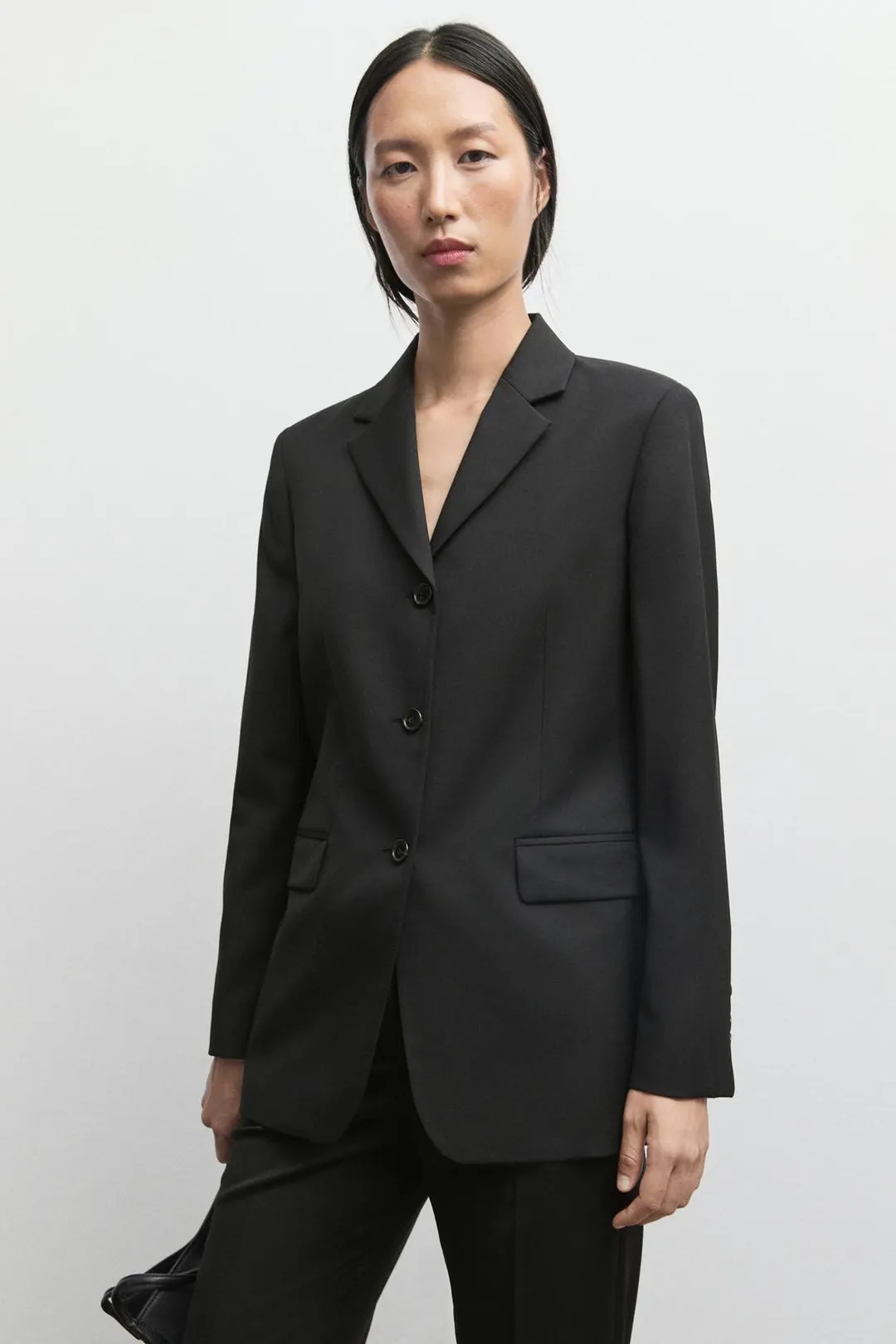 Прямые брюки из 100% тонкой шерсти, Massimo Dutti