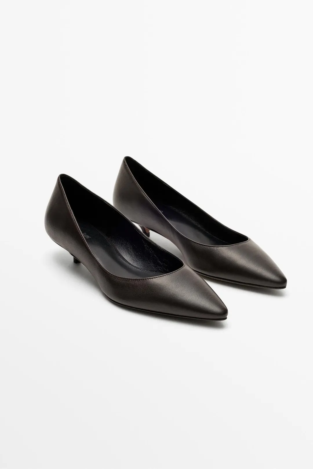 Кожаные туфли на каблуке, Massimo Dutti