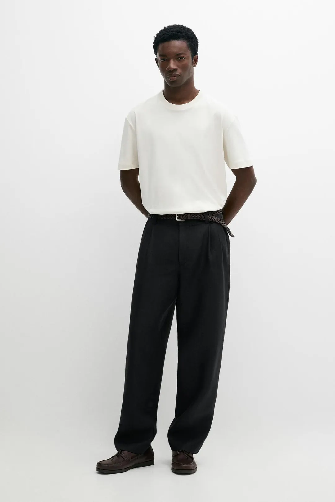 Футболка из интерлока из 100% хлопка с короткими рукавами, Massimo Dutti