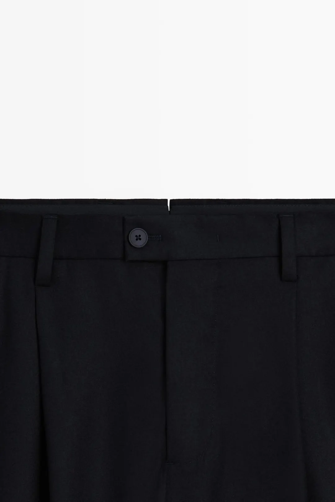 Костюмные брюки из фланели с защипами, Massimo Dutti