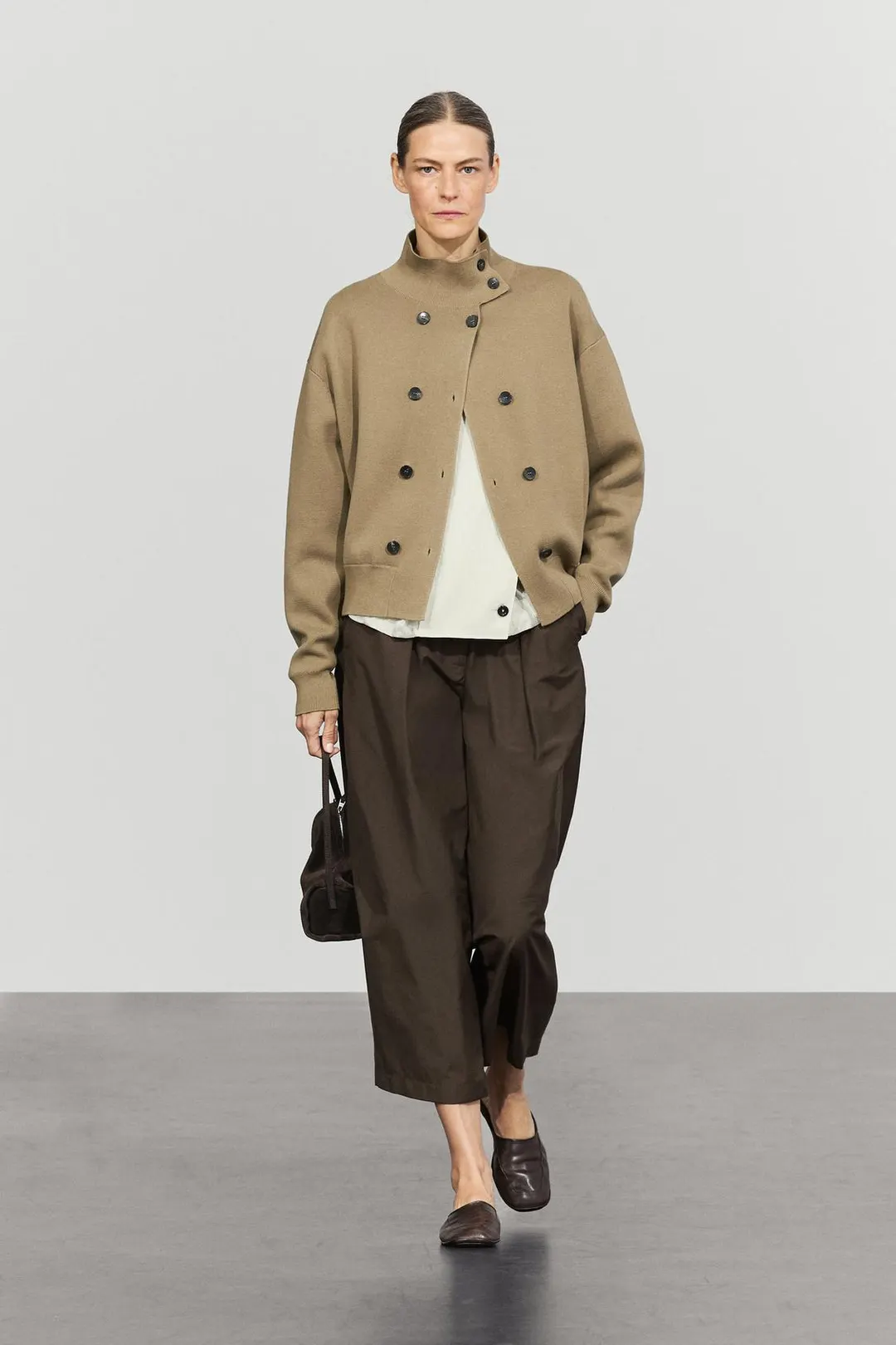 Кардиган двубортный из 100% хлопка, Massimo Dutti