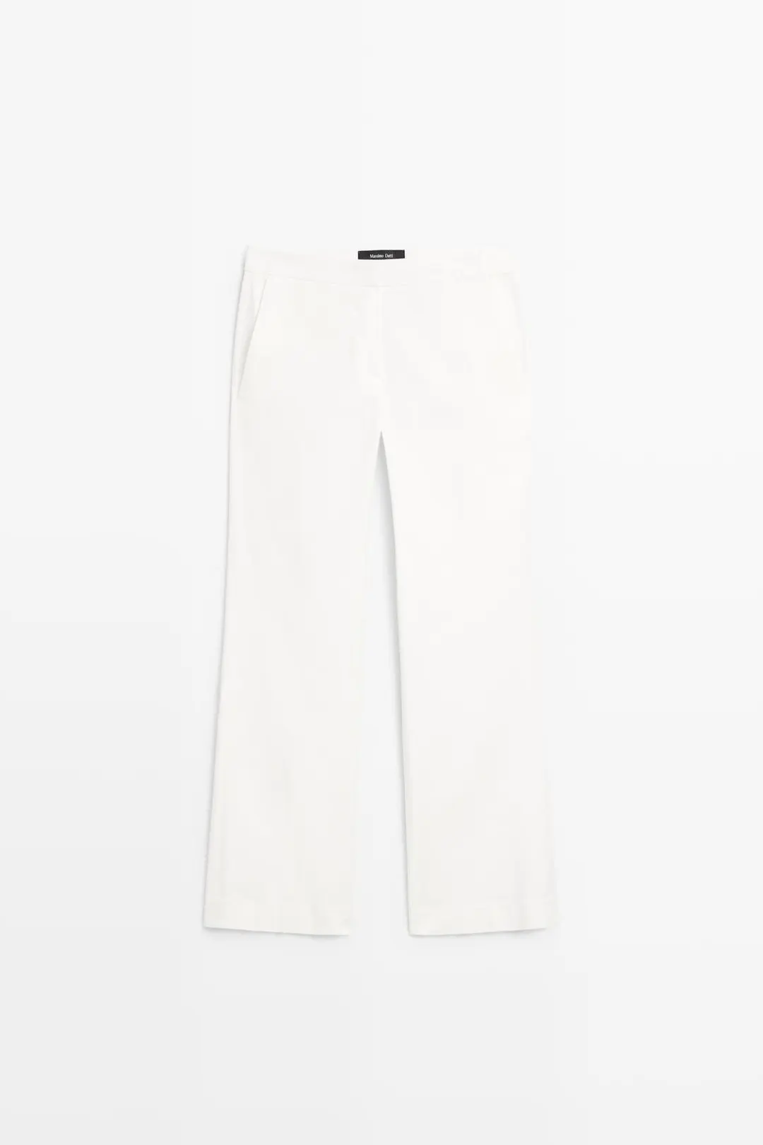 Льняные брюки с легким клешем, Massimo Dutti