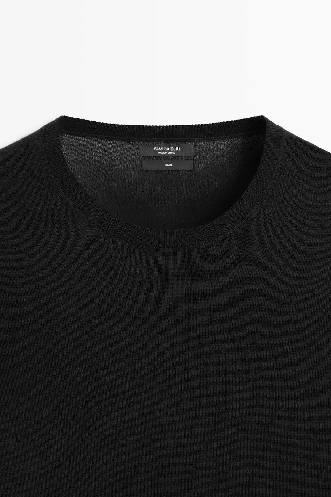 Свитер вязаный с круглым вырезом из 100% шерсти, Massimo Dutti
