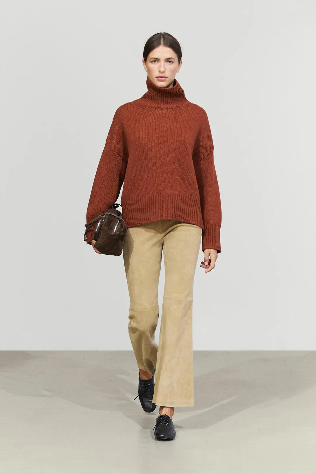 Свитер вязаный оверсайз из 100% шерсти, Massimo Dutti