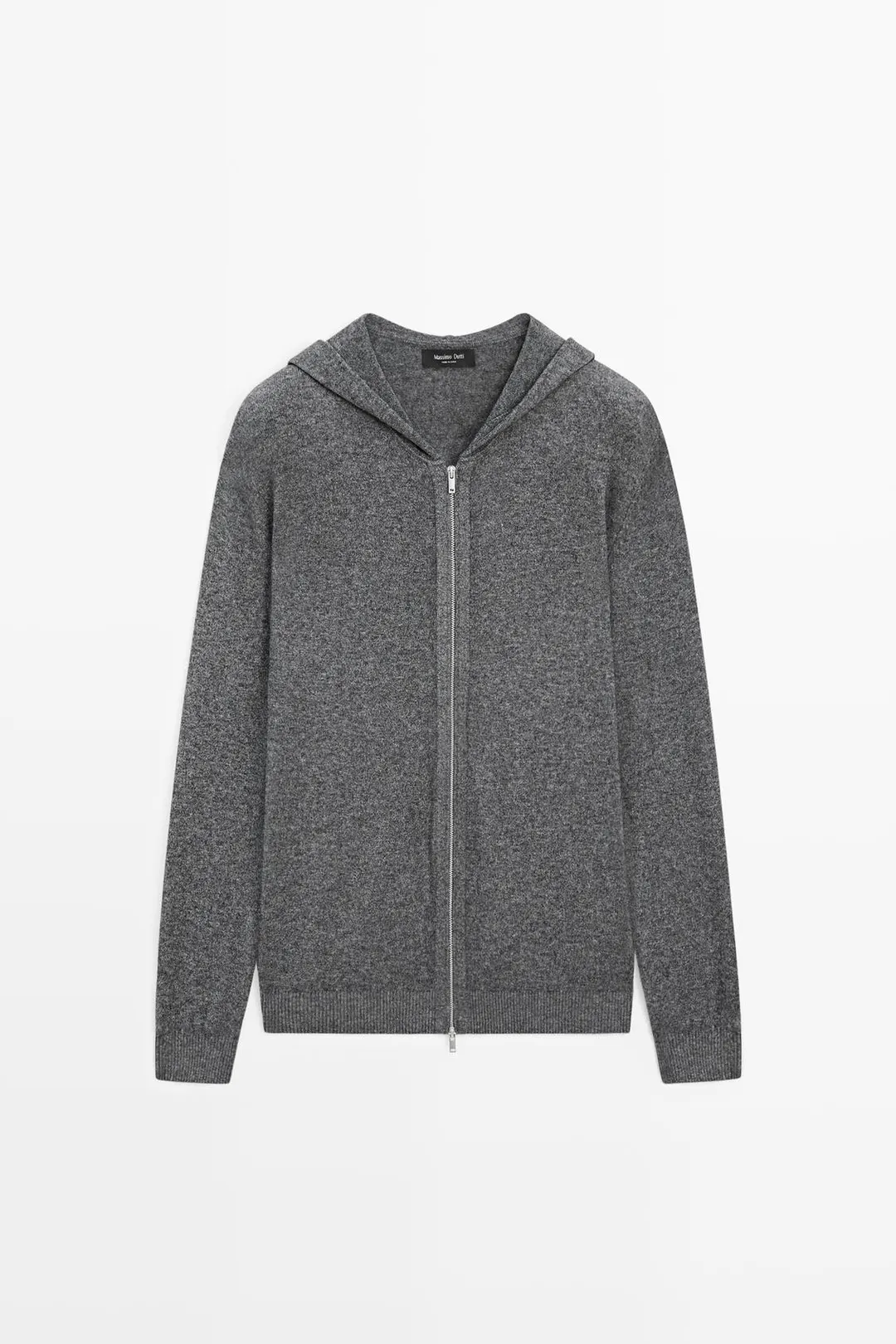 Кардиган из смесовой шерсти с капюшоном, Massimo Dutti