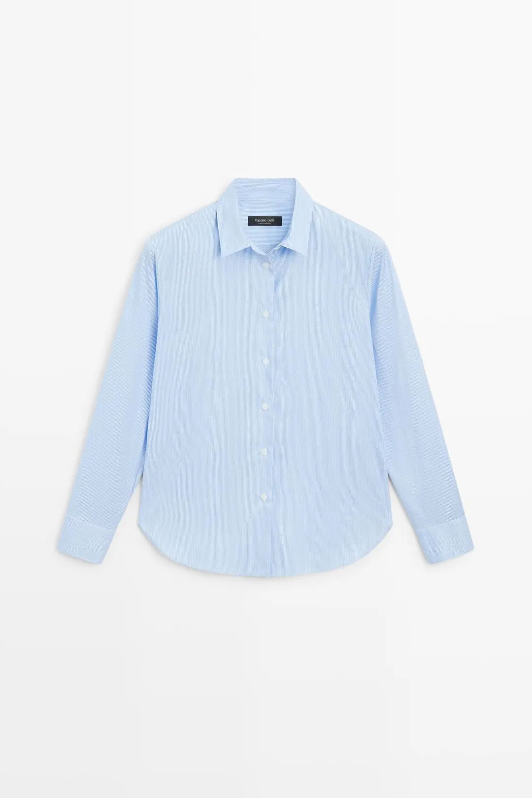Рубашка в полоску из эластичного поплина, Massimo Dutti