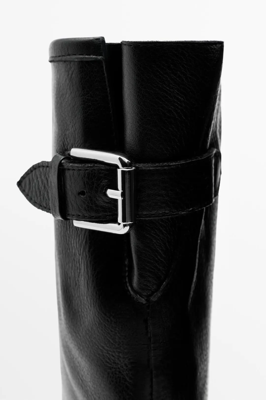 Кожаные сапоги с пряжками, Massimo Dutti