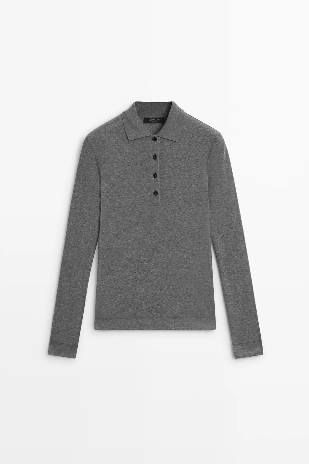 Шерстяное поло с длинными рукавами, Massimo Dutti