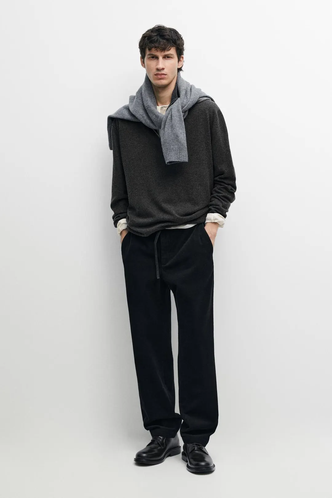 Вельветовые брюки-джоггеры, Massimo Dutti