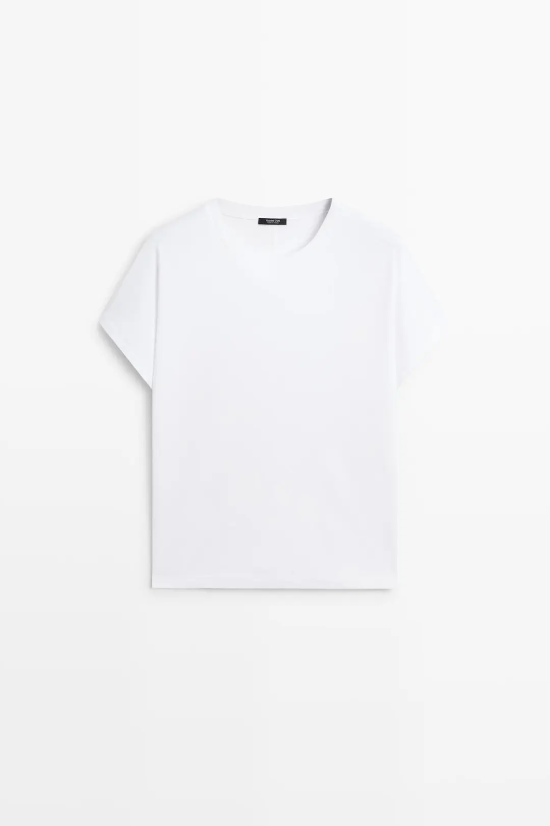Футболка с короткими рукавами из 100% хлопка, Massimo Dutti