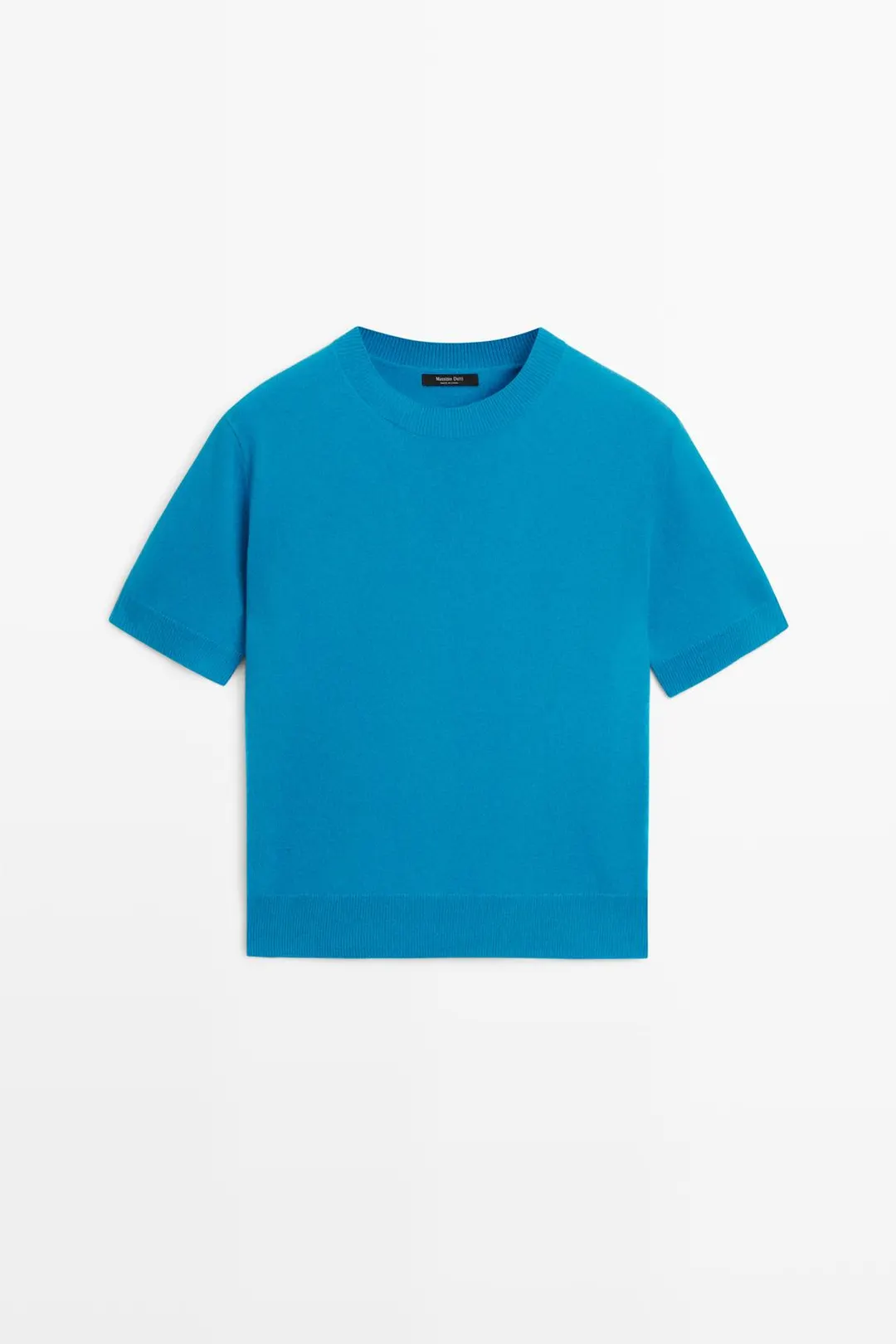 Свитер из смесовой шерсти с короткими рукавами, Massimo Dutti