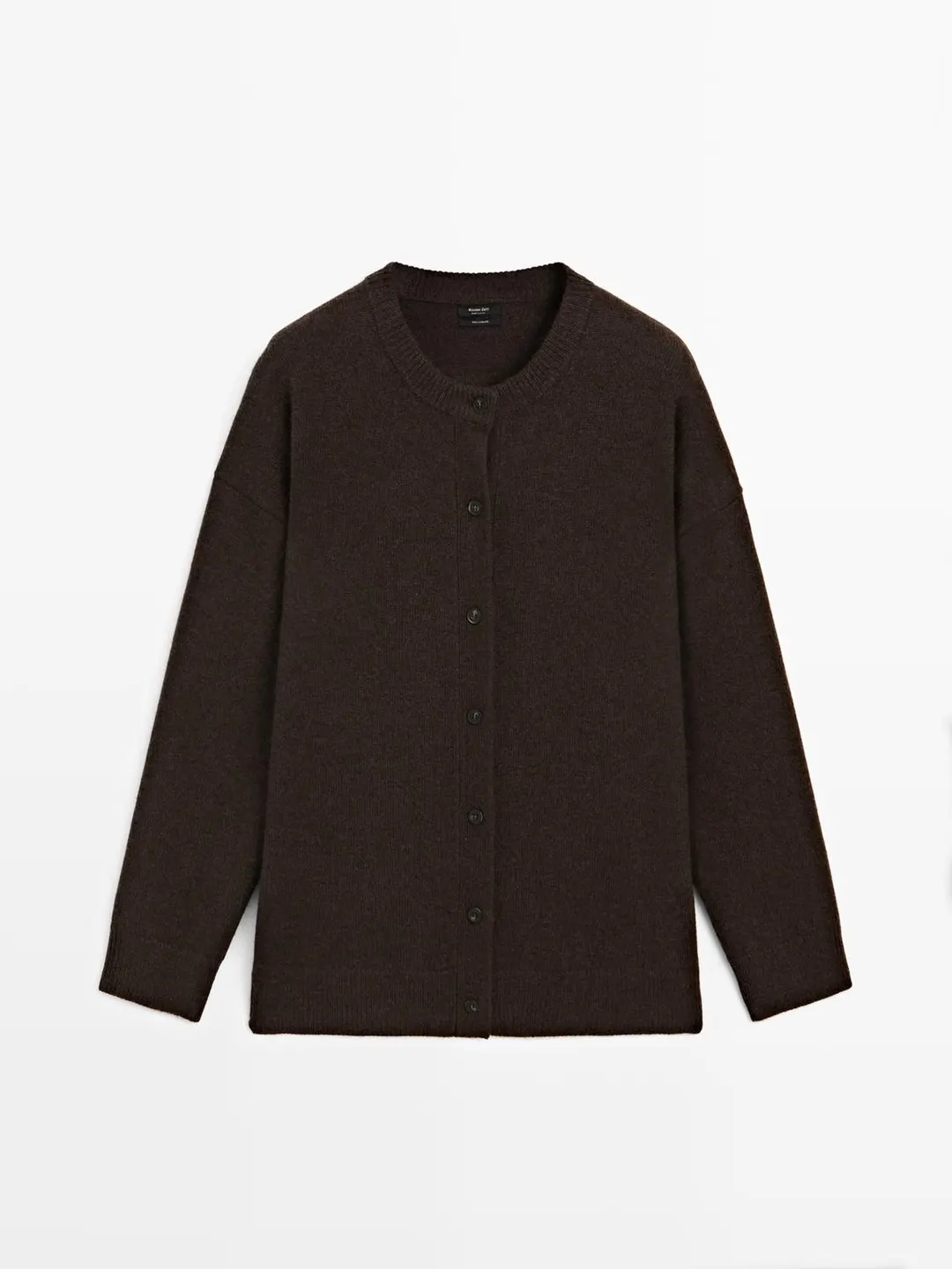 Вязаный кардиган оверсайз из 100% кашемира, Massimo Dutti