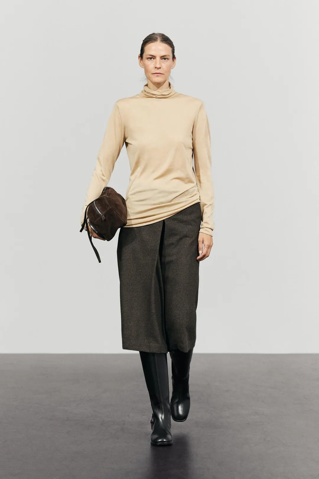 Юбка-шорты из смесовой шерсти, Massimo Dutti