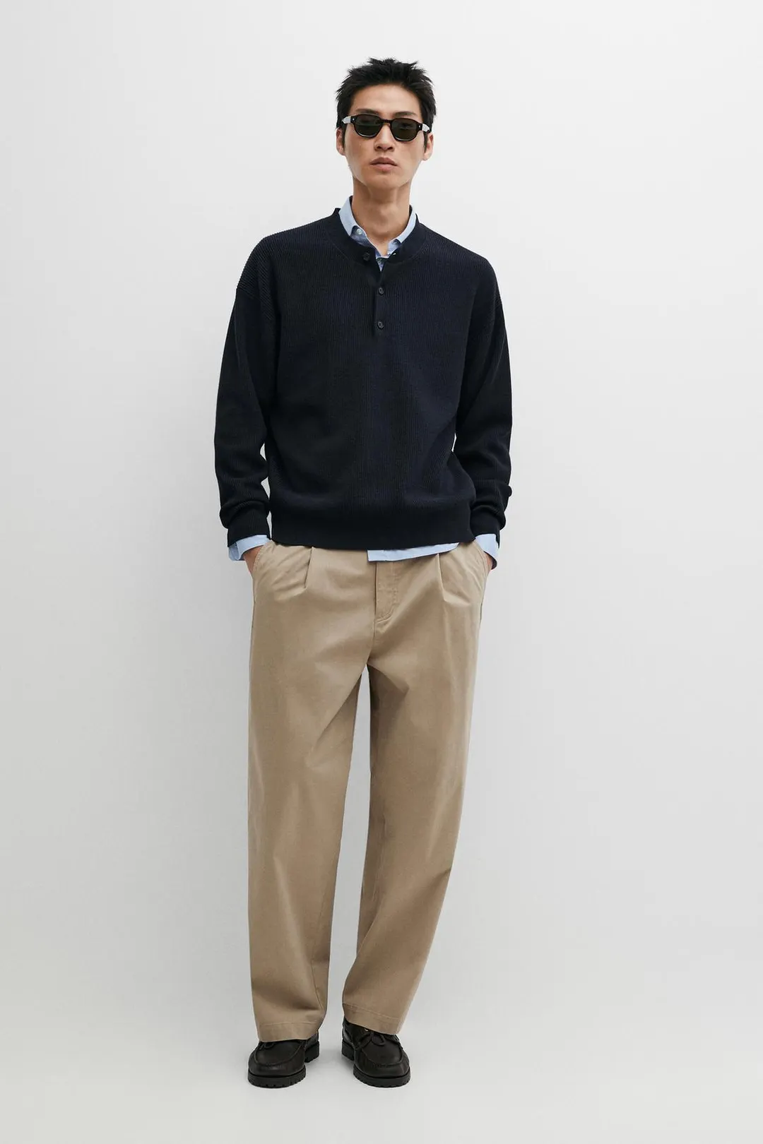 Брюки-баллоны с защипами, Massimo Dutti