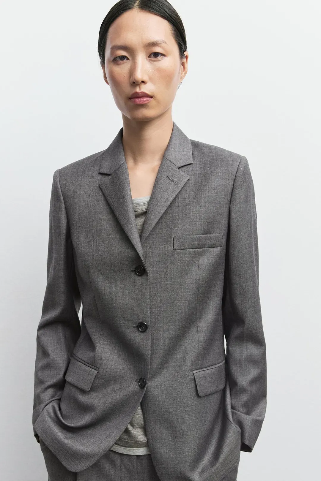 Костюмные брюки из 100% шерсти, Massimo Dutti