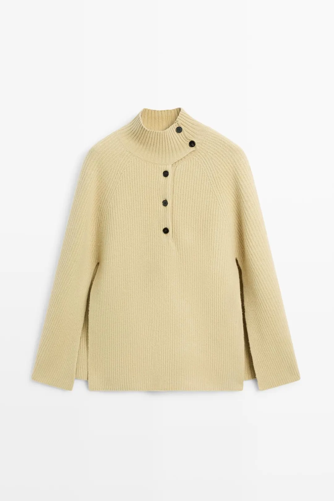 Кейп из 100% шерсти с пуговицами, Massimo Dutti