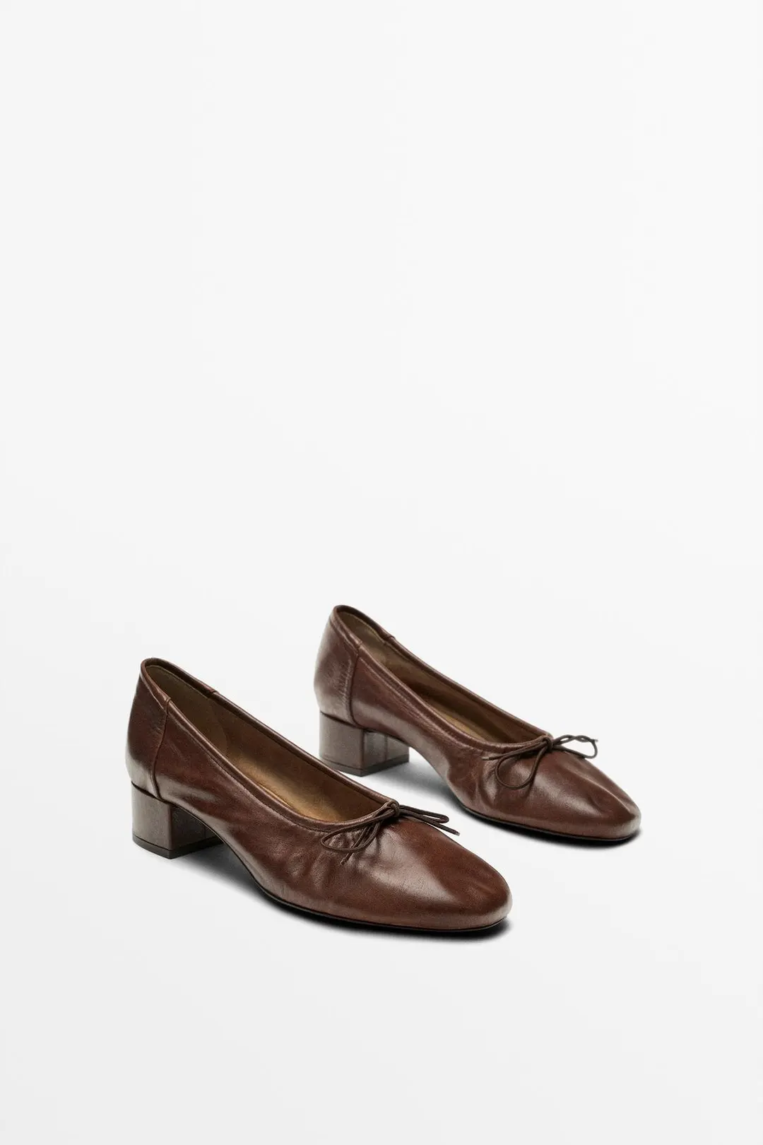 Балетки на каблуке, Massimo Dutti