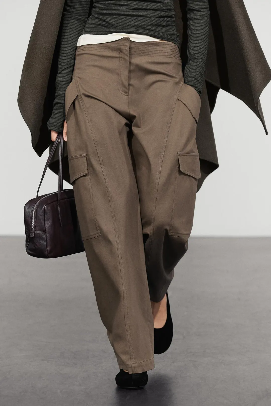 Брюки карго из смесового хлопка, Massimo Dutti