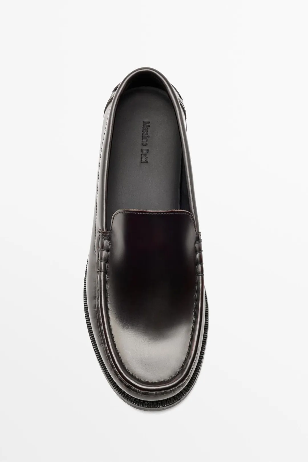 Лоферы из гладкой кожи, Massimo Dutti