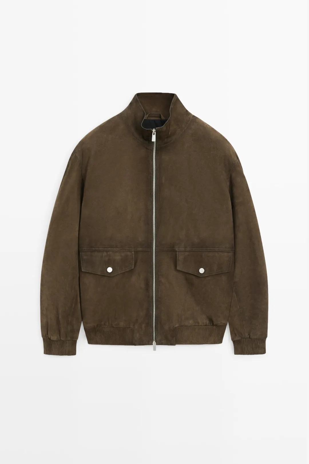 Куртка замшевая с карманами, Massimo Dutti