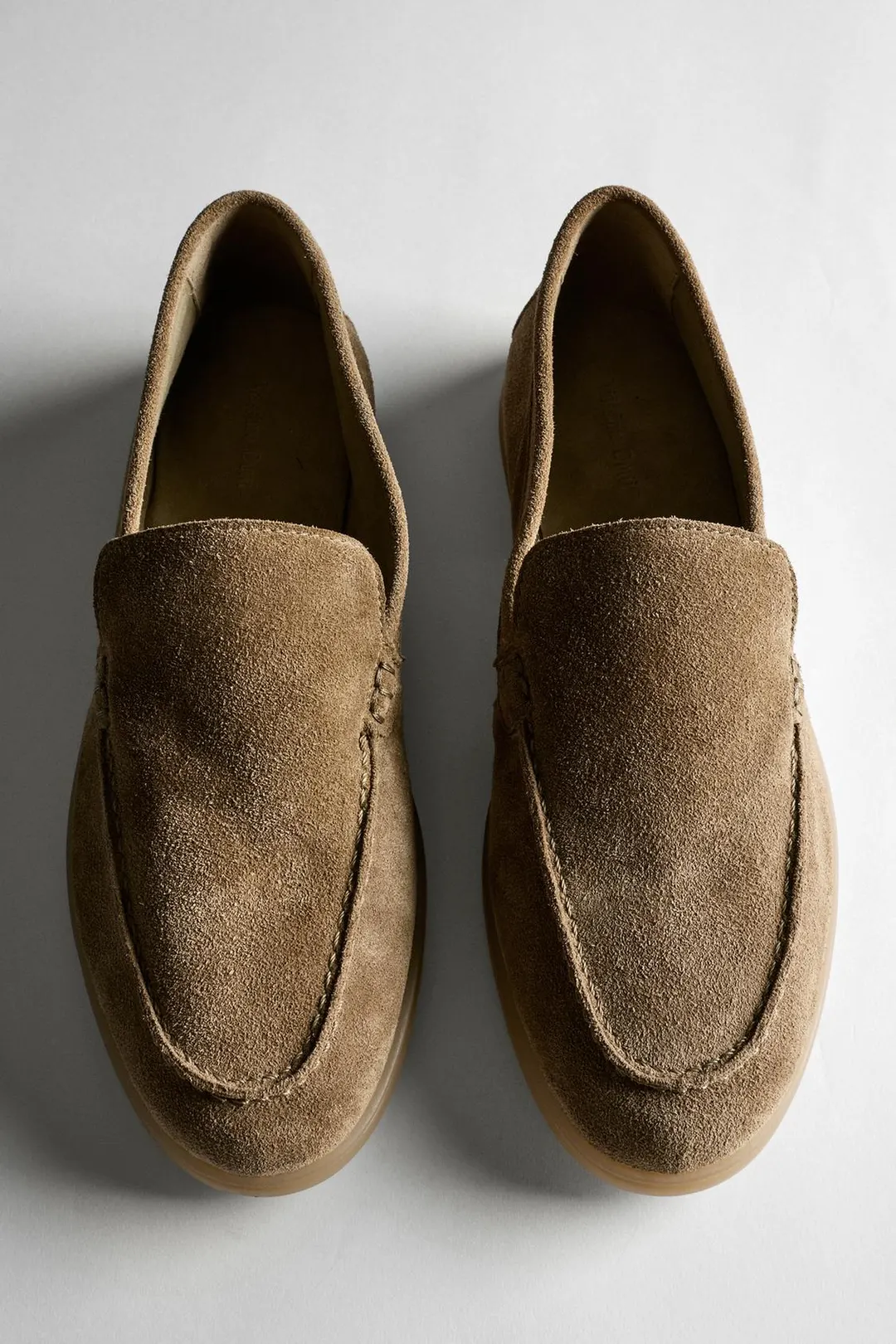 Лоферы из кожаного спилка, Massimo Dutti