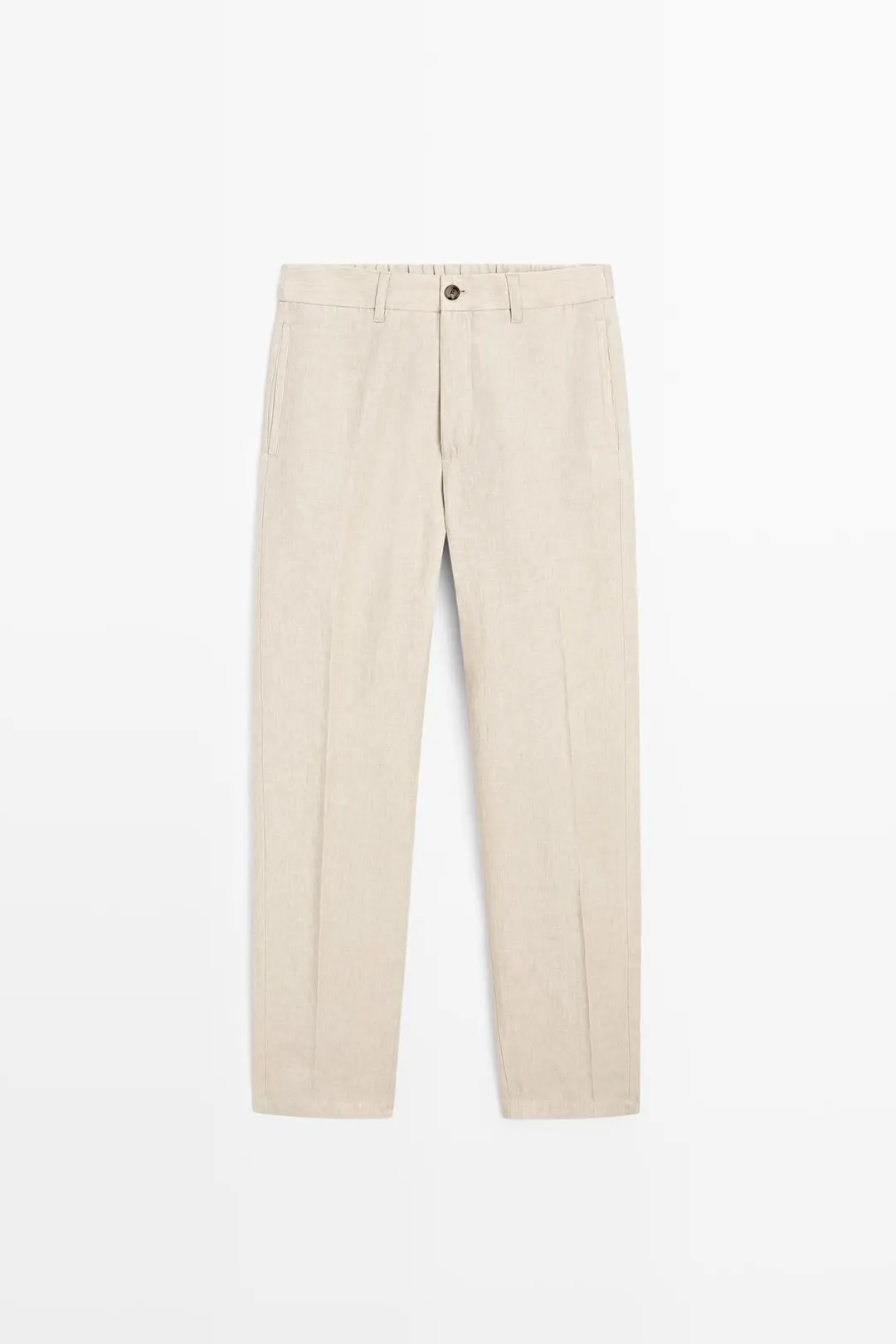 Брюки на резинке из 100% льна, Massimo Dutti