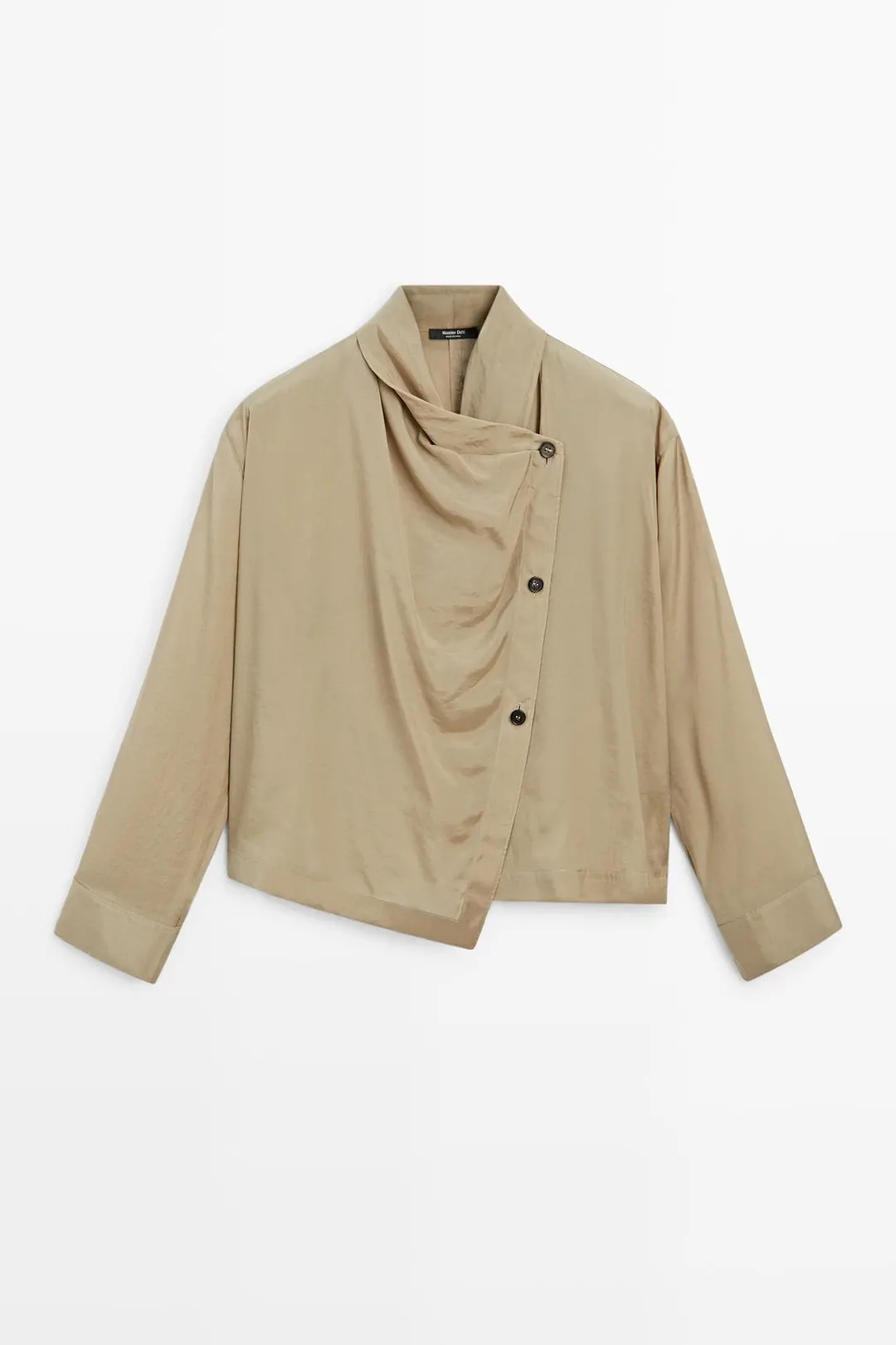Блузка с запахом на шее, Massimo Dutti
