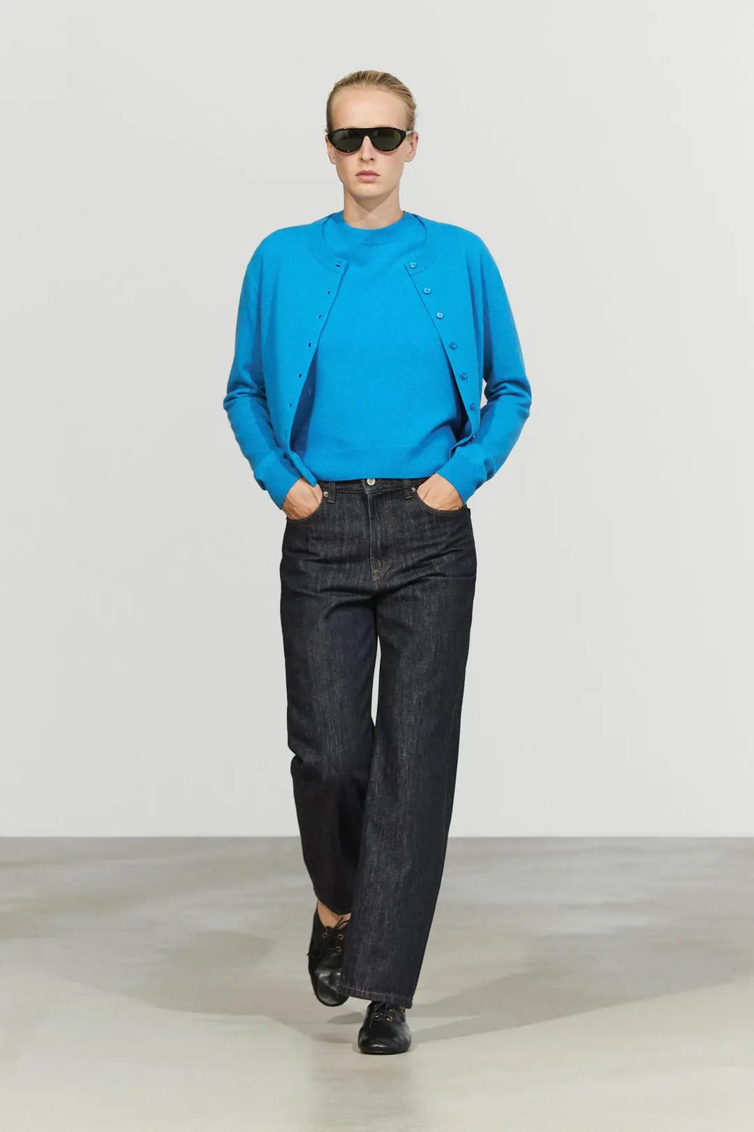 Свитер из смесовой шерсти с короткими рукавами, Massimo Dutti