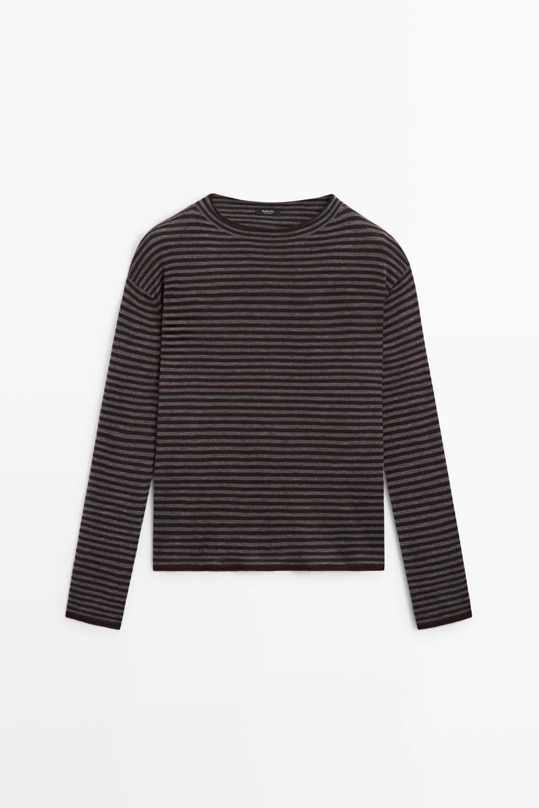 Свитер в полоску с воротником-стойкой, Massimo Dutti