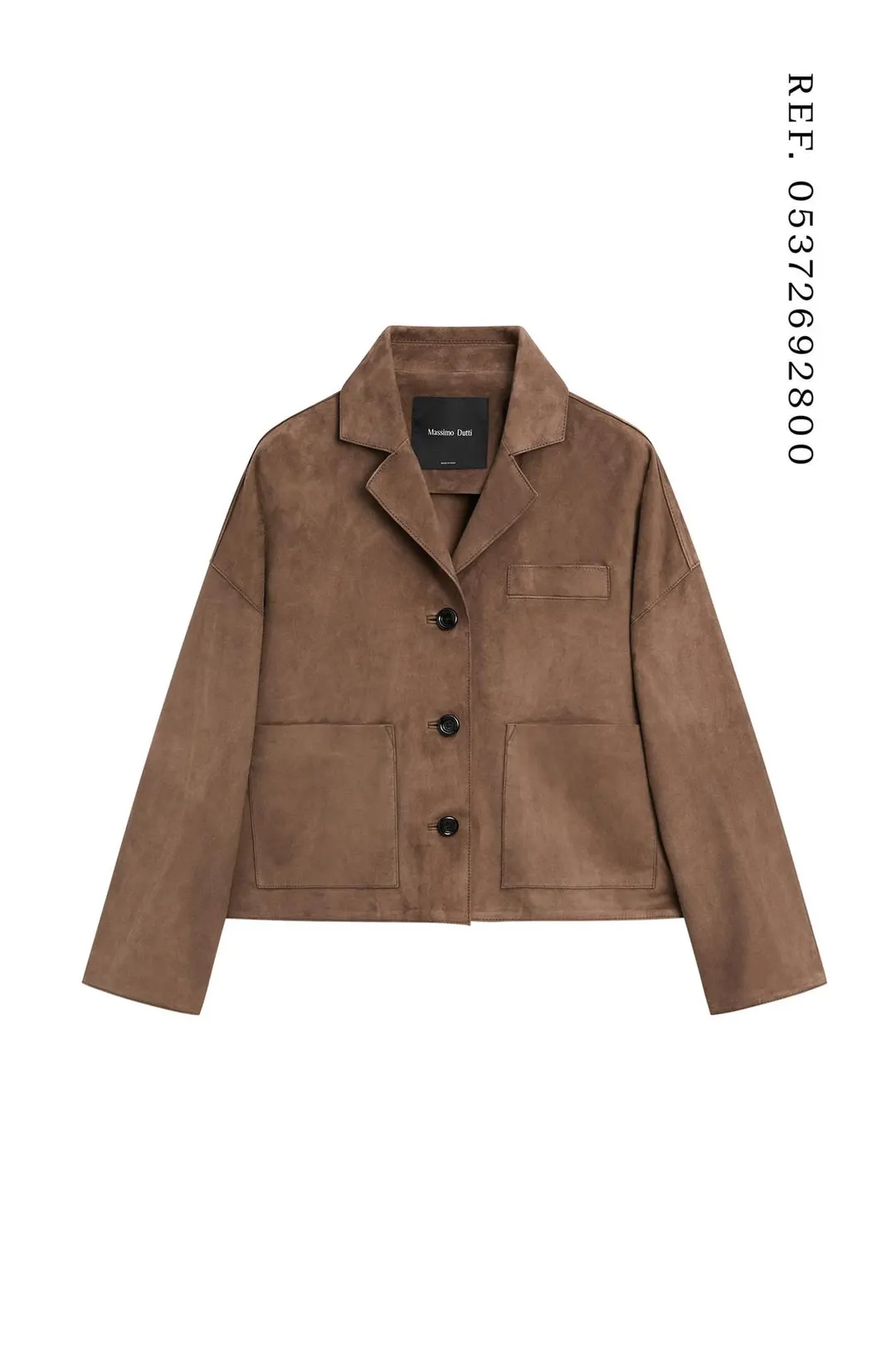 Замшевая куртка струящегося кроя, Massimo Dutti