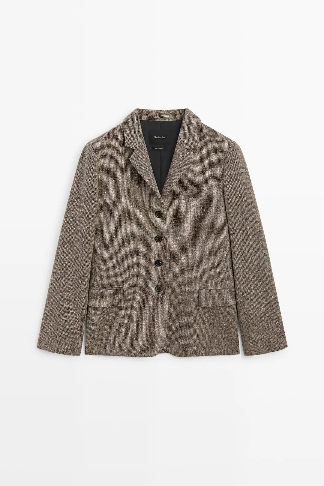 Укороченный пиджак из смесовой шерсти, Massimo Dutti