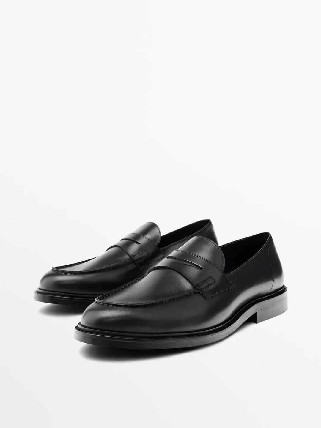 Классические лоферы из кожи наппа, Massimo Dutti