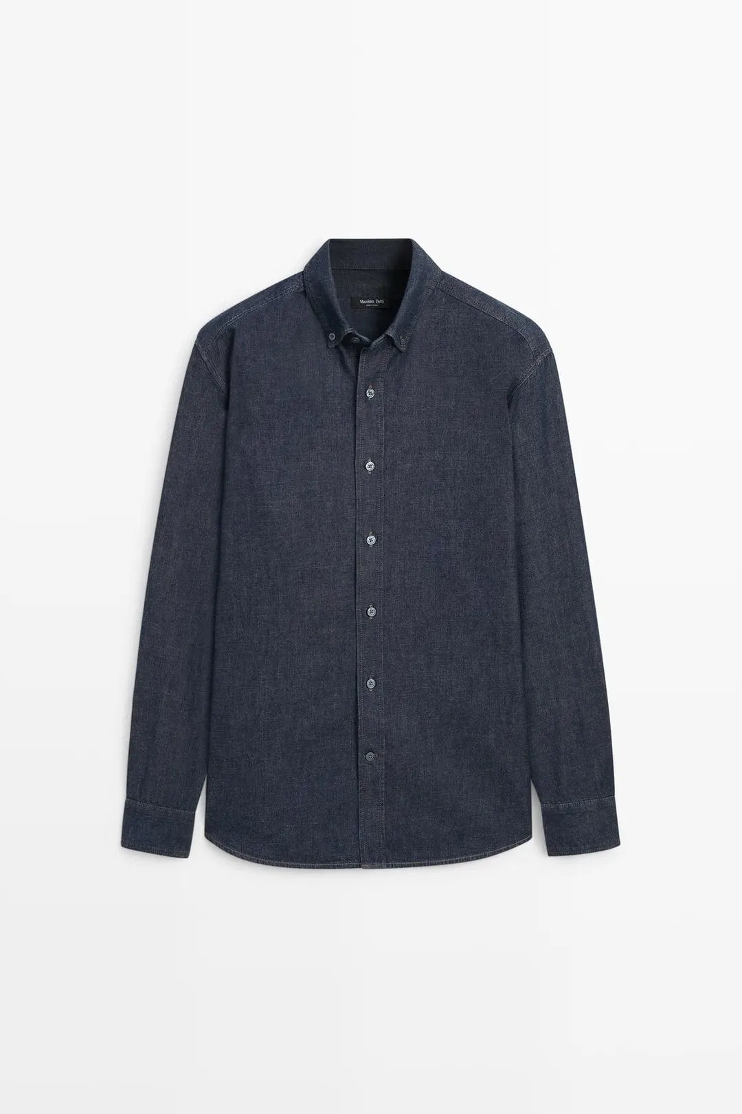 Рубашка джинсовая прямого кроя из 100% хлопка, Massimo Dutti