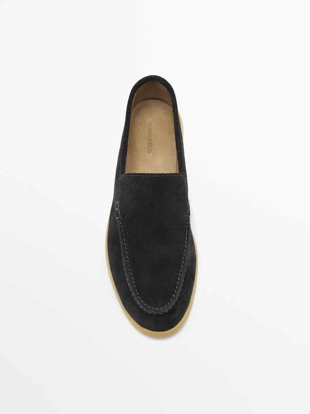 Лоферы из кожаного спилка, Massimo Dutti