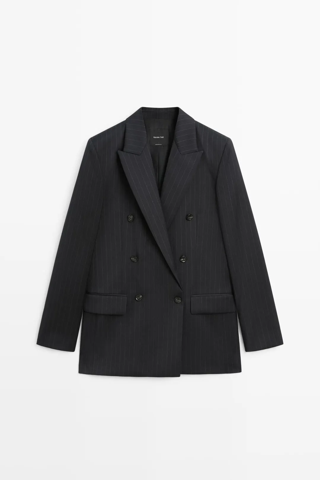 Пиджак в тонкую полоску из 100% шерсти, Massimo Dutti