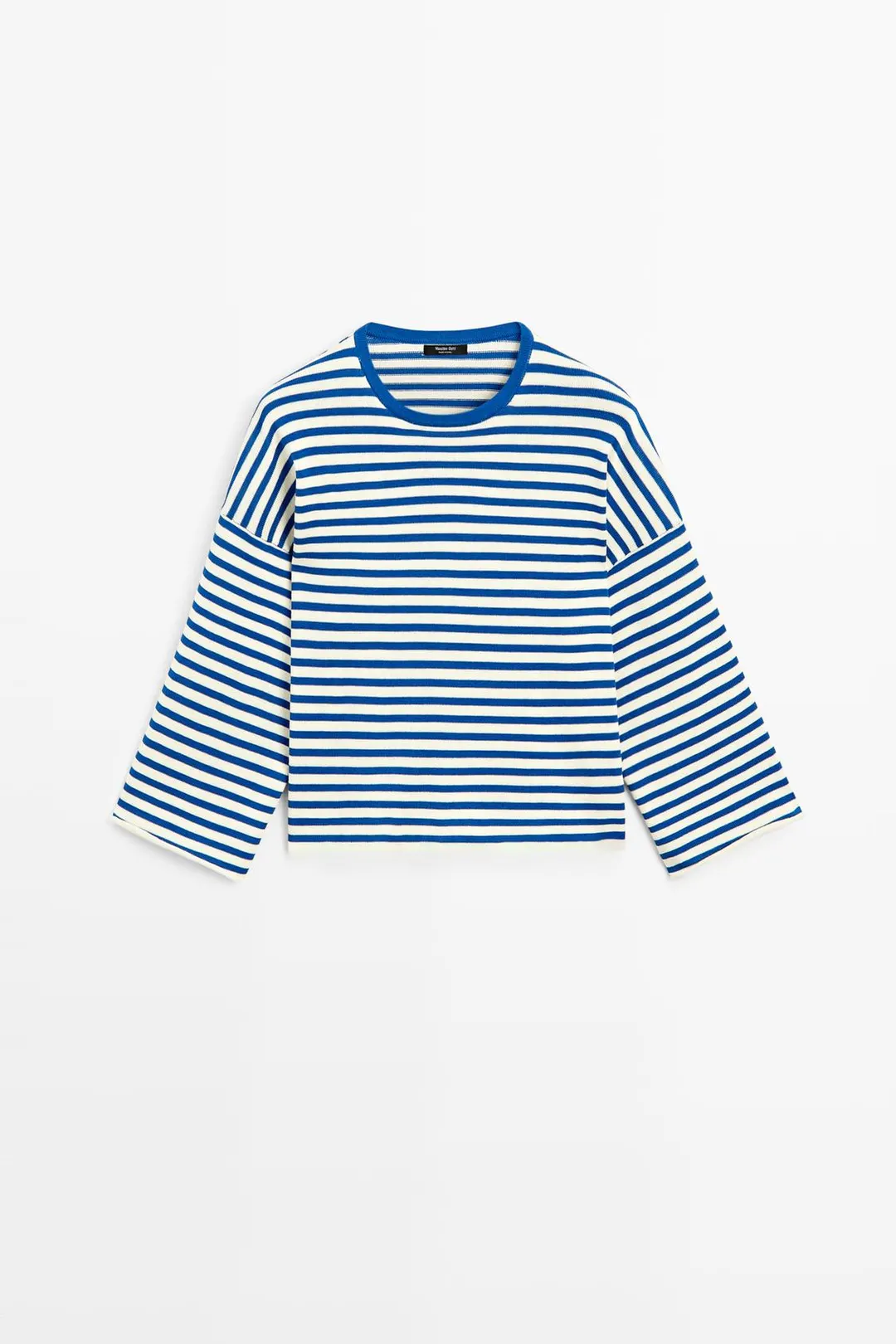 Свитер из 100% хлопка в полоску, Massimo Dutti
