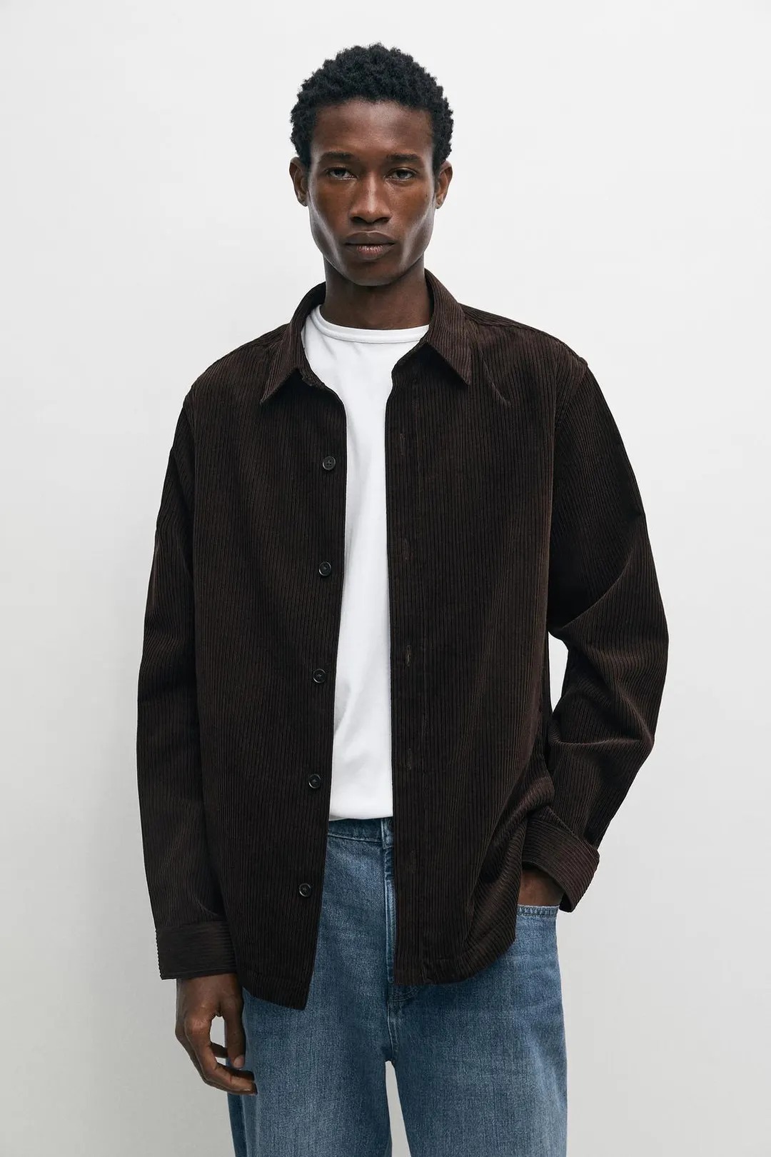 Рубашка верхняя вельветовая из 100% хлопка, Massimo Dutti