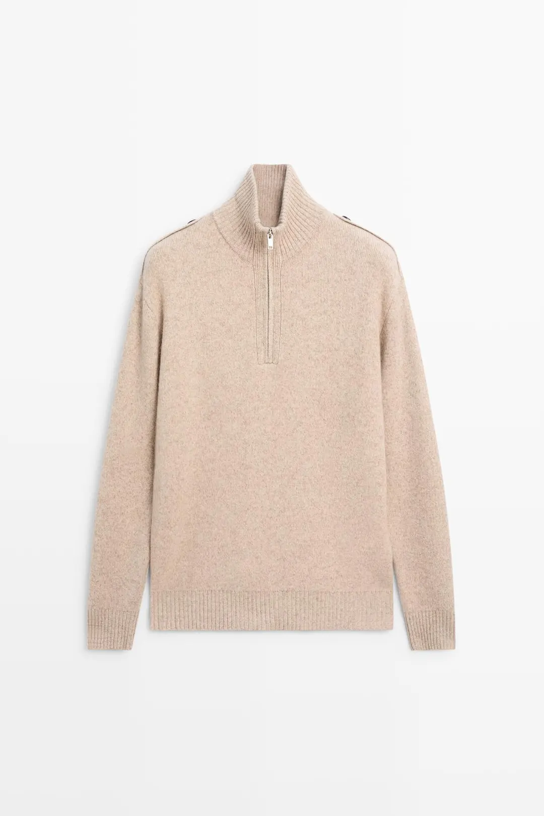Свитер с воротником-стойкой на молнии, Massimo Dutti